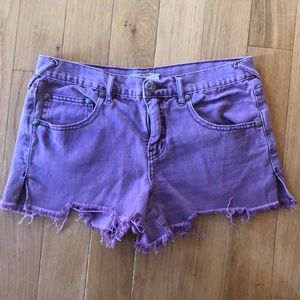 Free People Distressed Jean Shorts